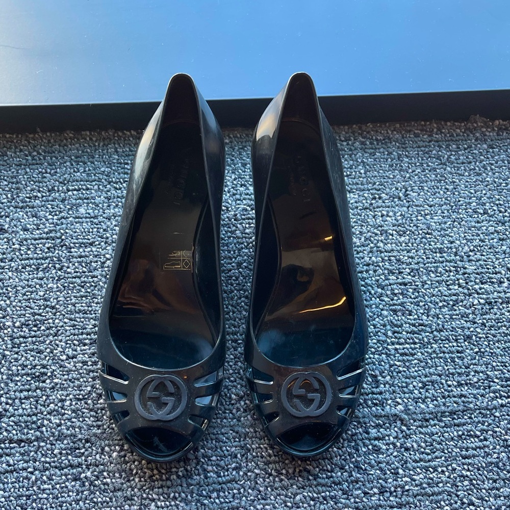 Authentic Gucci Jelly Wedge Sandals